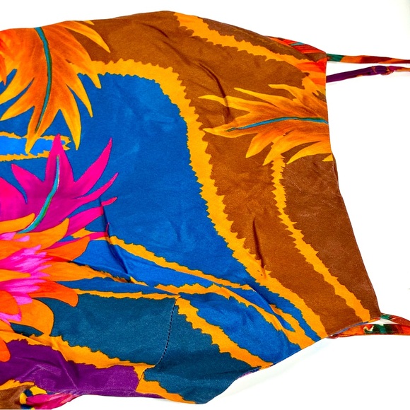 Farm Rio Vintage Wave Multicolor Floral Viscose Maxi Dress Small NWT Tropical - Picture 15 of 17